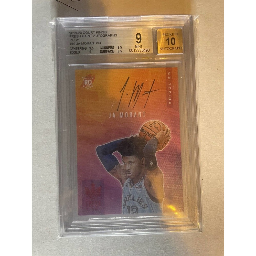 2019-20 Court Kings Ja Morant Fresh Paint Rookie On Card Auto /99 BGS 9|9.5 subs